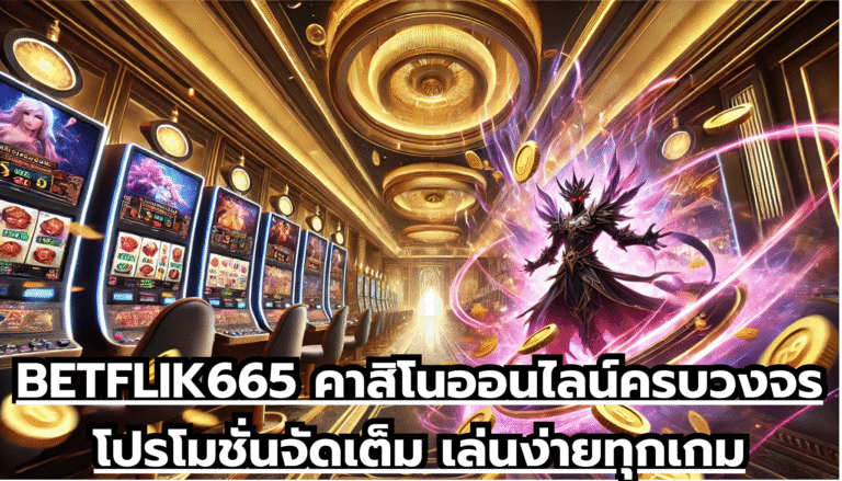 BETFLIK665 คาสิโนออนไลน์ครบวงจร โปรโมชั่นจัดเต็ม เล่นง่ายทุกเกม